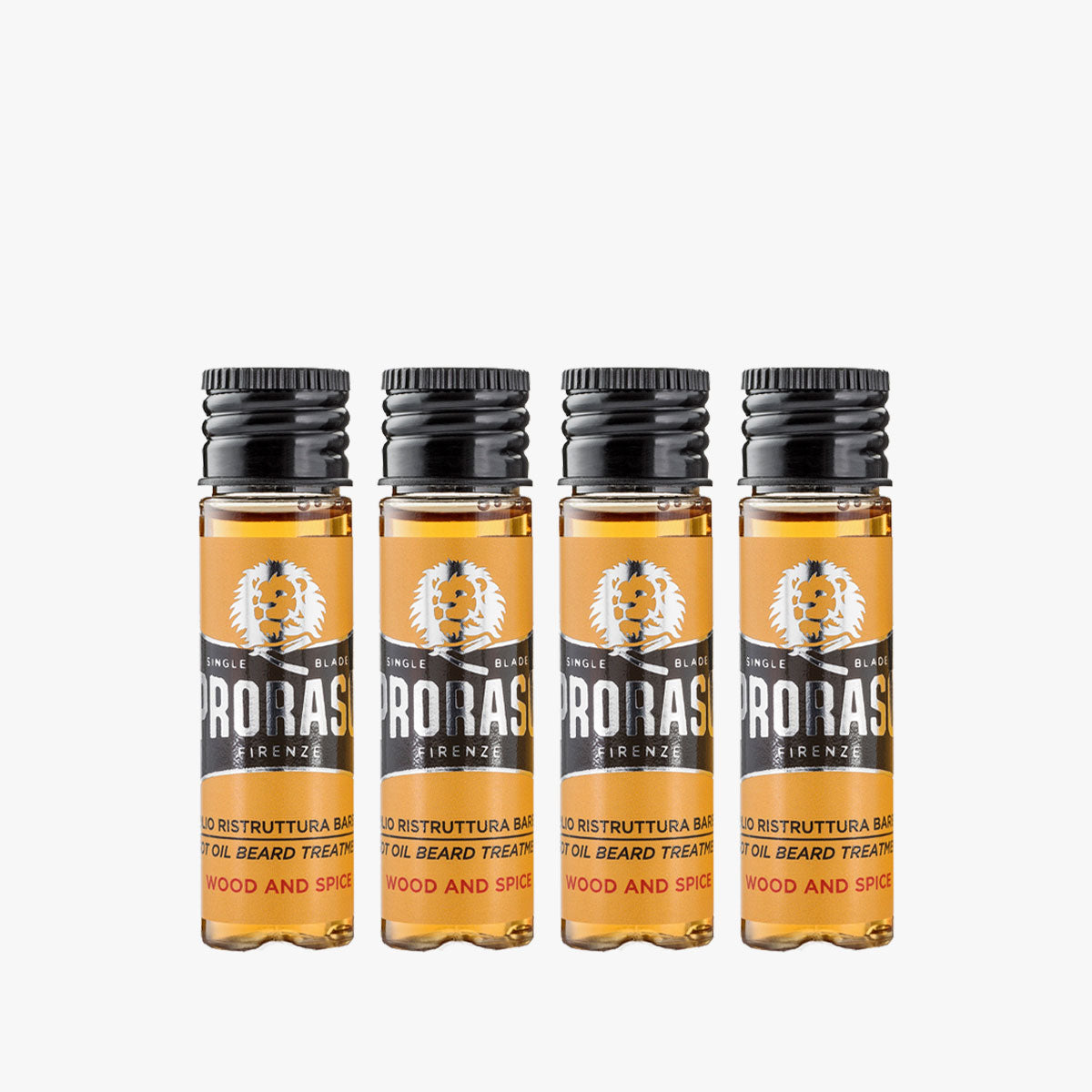 PRORASO HOT OIL BEARD TREATMENT WOOD & SPICE 4x17ML
