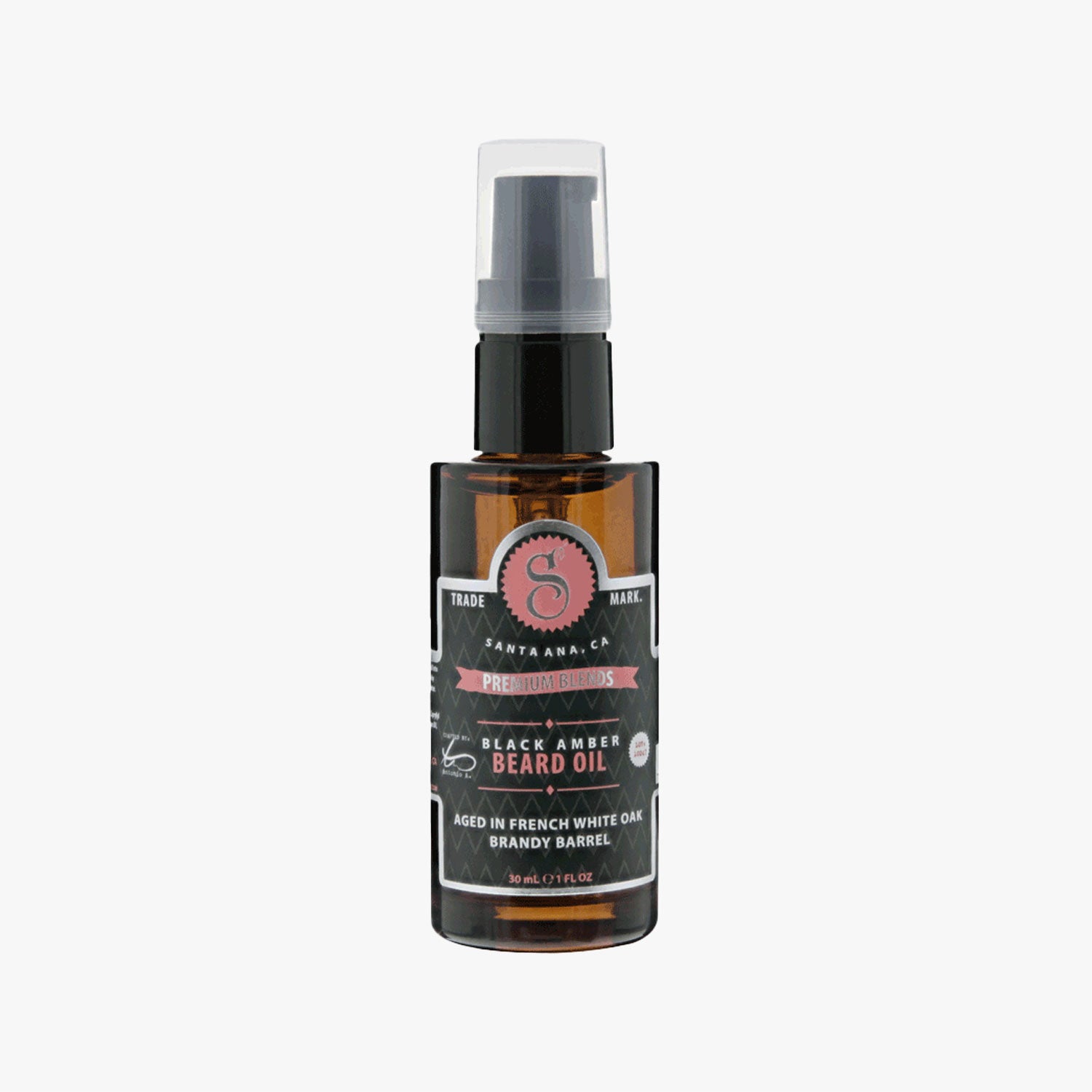 SUAVECITO PREMIUM BLENDS BLACK AMBER BEARD OIL 30ML (1oz)