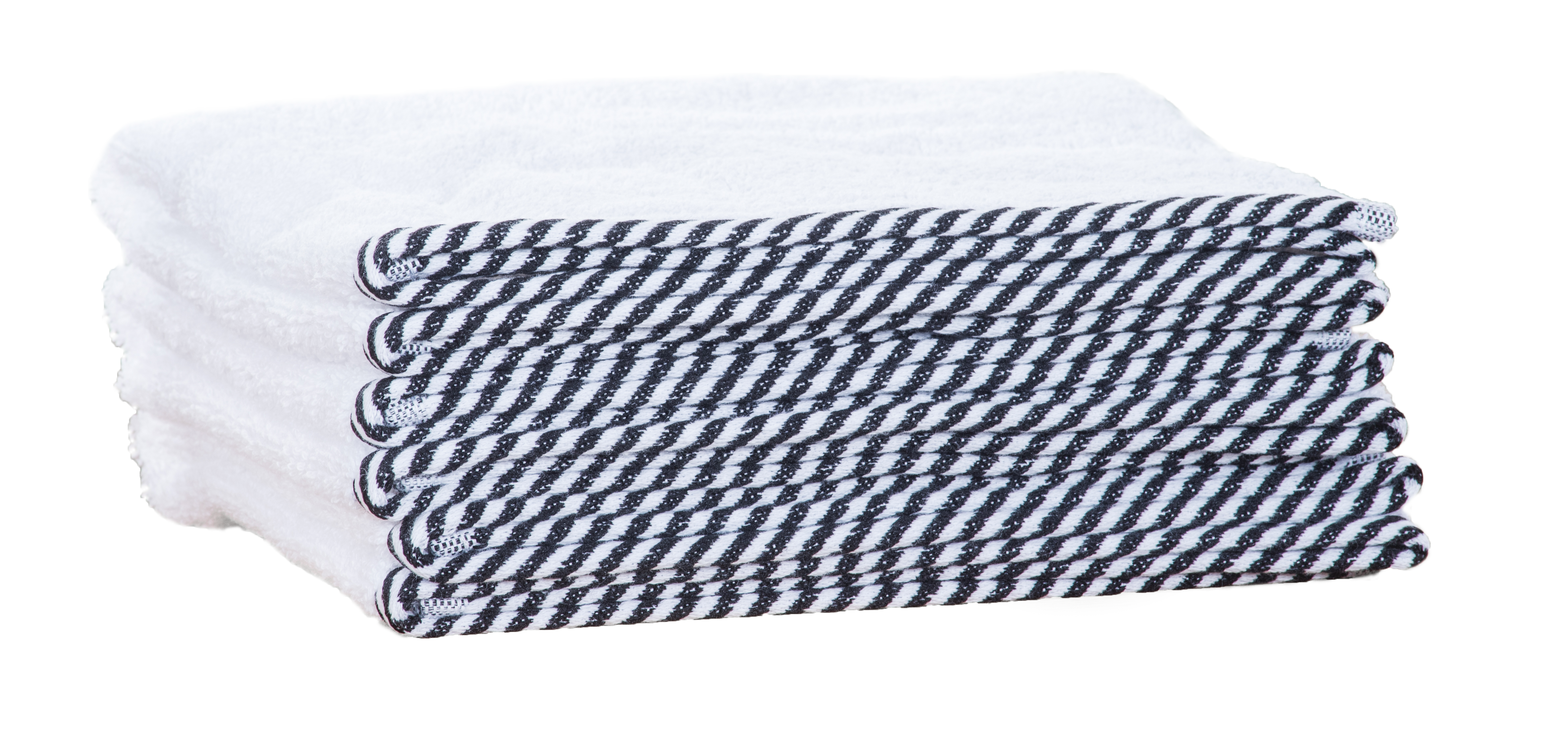 ON BARBER BARBER TOWEL WHITE/BLACK 40x80CM