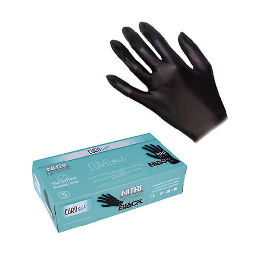 1o1BARBERS NITRILE GLOVES BLACK 100PCS - LARGE