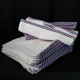 ON BARBER BARBER TOWEL WHITE/RED/BLUE 20x40CM