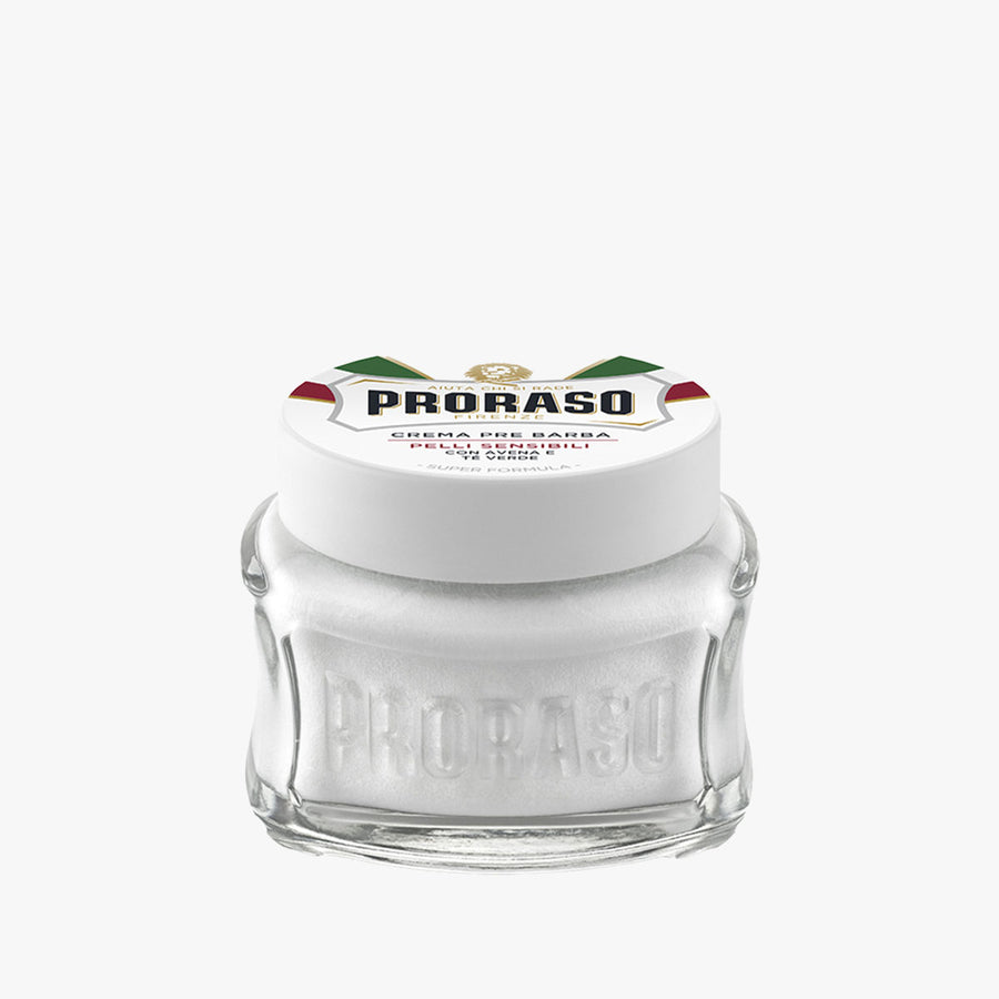 PRORASO PRESHAVE CREAM WHITE SENSITIVE 100ML (3.6oz)