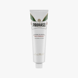 PRORASO SHAVING CREAM WHITE SENSITIVE TUBE 150ML (5.2oz)