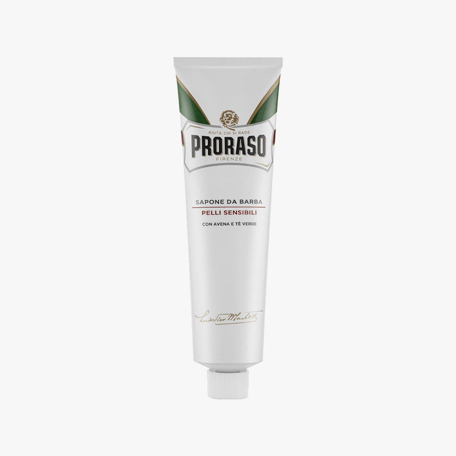 PRORASO SHAVING CREAM WHITE SENSITIVE TUBE 150ML (5.2oz)