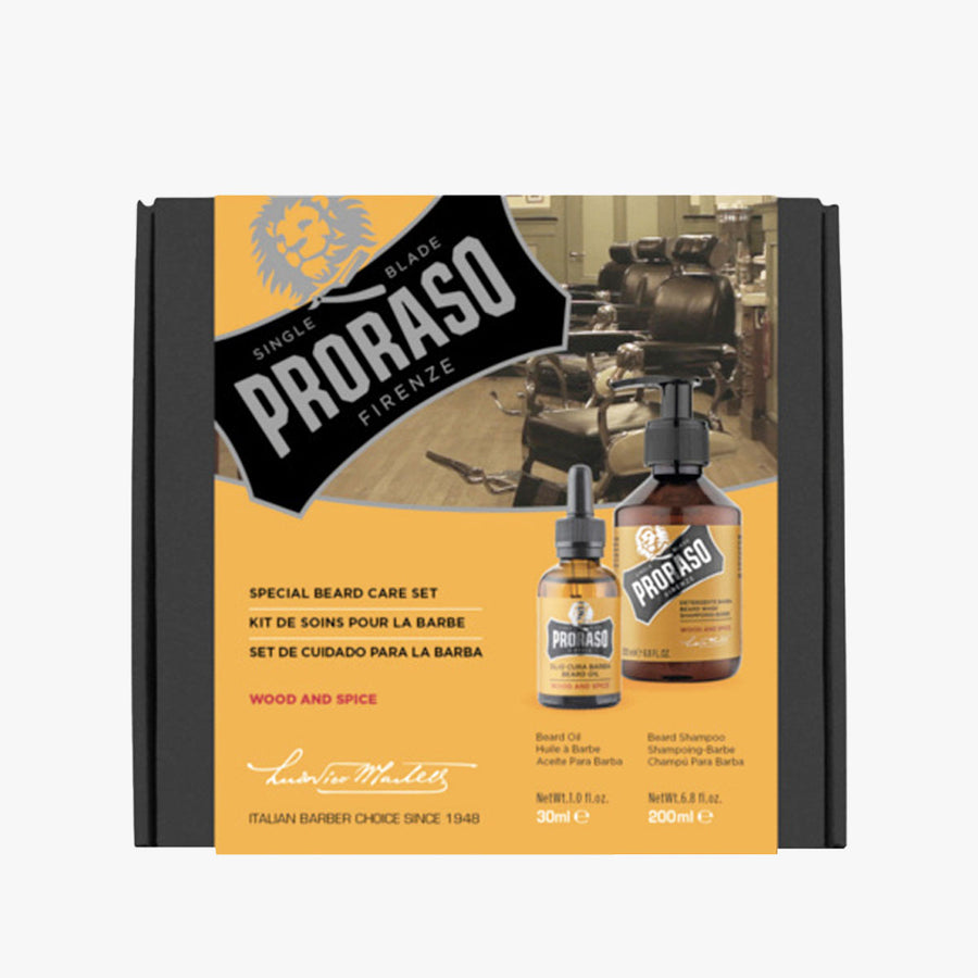 PRORASO SPECIAL BEARD CARE DUO SET WOOD & SPICE