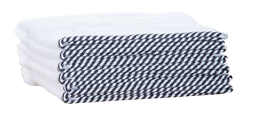 ON BARBER BARBER TOWEL WHITE/BLACK 40x80CM