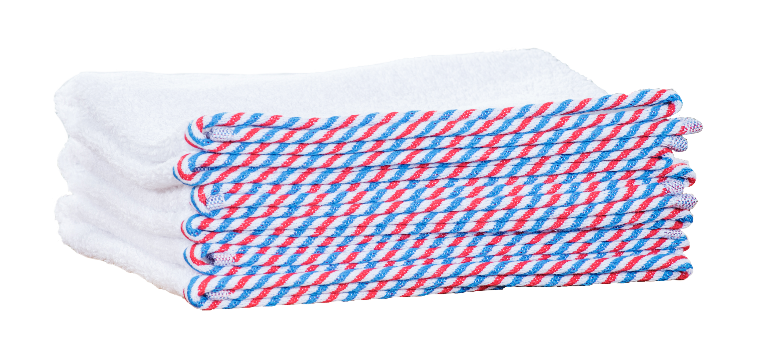 ON BARBER BARBER TOWEL WHITE/RED/BLUE 40x80CM