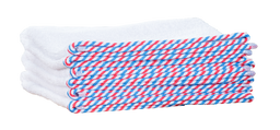ON BARBER BARBER TOWEL WHITE/RED/BLUE 40x80CM